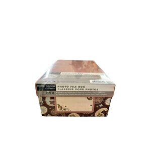 MBI Home Decor Collection Paisley Photo File Box With Index Cards & Dividers